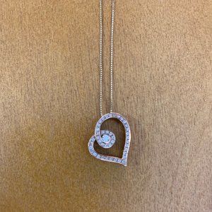 Diamond Rose Gold Heart Necklace